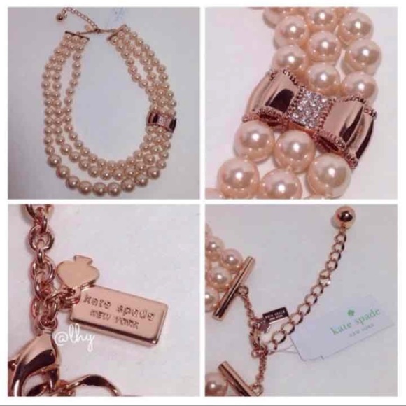 KATE SPADE MULTI STRAND PEARL NECKLACE - Picture 4 of 5